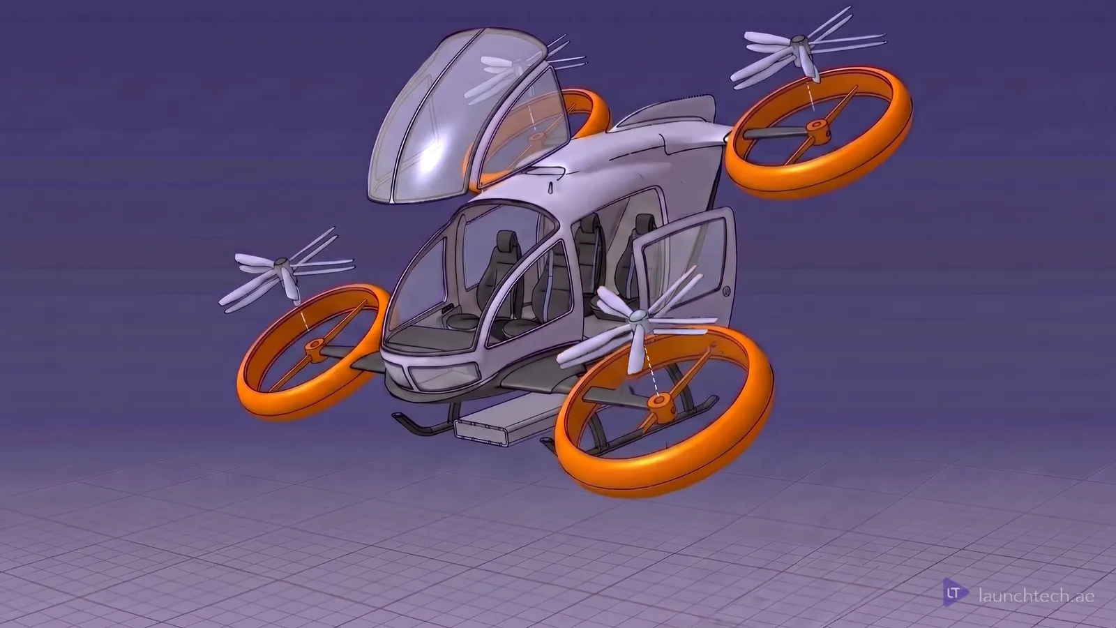 An electric air taxi in a CATIA exploded view